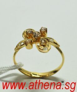 Alternative view of 20K YG ANTIQUE DESIGN FLOWER INTAN RING 2.48G (SIZE 13.5) [NETT $580.00]