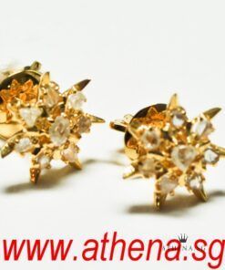 Alternative view of 18K ANTIQUE DESIGN INTAN EARSTUD 2.81G