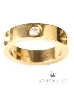 Alternative view of 18K YG LOUIS VUITTON DIAMOND EMPREINTE RING 7.23G [SIZE 51]