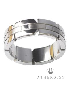 Alternative view of 18K WHITE GOLD CARTIER TANK FRANCAISE BAND RING 9.44G [SIZE 53] [NETT $2,100.00]