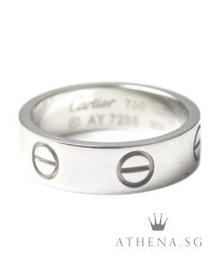 18K WHITE GOLD CARTIER LOVE RING 7.32G [SIZE 53] [NETT $1,480.00]