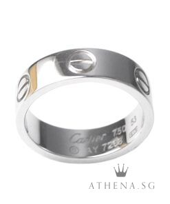 Alternative view of 18K WHITE GOLD CARTIER LOVE RING 7.32G [SIZE 53] [NETT $1,480.00]