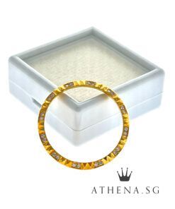 18K YELLOW GOLD MID SIZE DIAMOND BEZEL 3.78G 31MM