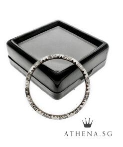 18K WHITE GOLD MID SIZE DIAMOND BEZEL 4.30G 31MM