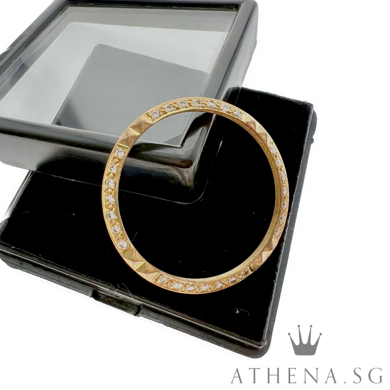 18K YELLOW GOLD DIAMOND BEZEL 31MM