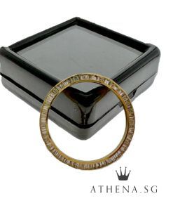 YELLOW GOLD CUSTOM MADE LADIES DATEJUST RECTANGLE BAGUETTE-CUT BEZEL 26MM