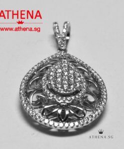 Alternative view of 18K WG DIAMOND PENDANT D135-0.90CTS 4.55G