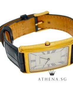 Alternative view of TIFFANY & CO. 18K YELLOW GOLD RECTANGULAR QUARTZ WATCH M243