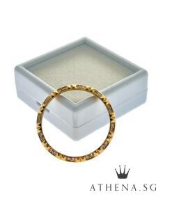 18K YG MID SIZE DIAMOND WATCH BEZEL 4.40G 31MM