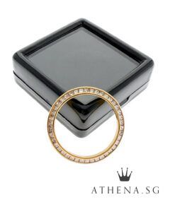 18K YG LADIES SIZE DIAMOND BEZEL 3.98G 26MM