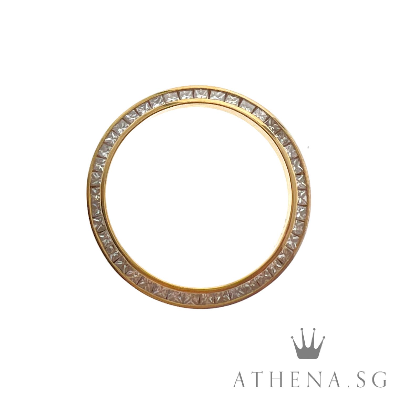 18K YG LADIES SIZE DIAMOND BEZEL 3.98G 26MM - Image 3