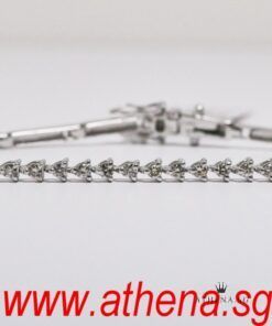 18K W/G FANCY DESIGN DIAMOND BRACELET D25-0.50CTS 5.06G