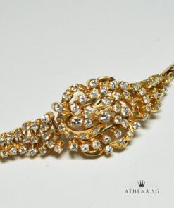 Alternative view of 18K YG PERANAKAN DESIGN DIAMOND BRACELET D63-2.00CTS 16.85G (LENGTH 16CM)