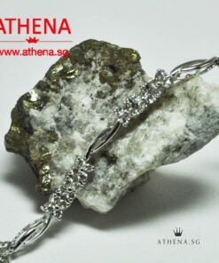 18K WG FLOWER DESIGN DIAMOND BRACELET D36-0.36CTS 5.60G (LENGTH 17CM)