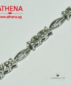 Alternative view of 18K WG FLOWER DESIGN DIAMOND BRACELET D36-0.36CTS 5.60G (LENGTH 17CM)