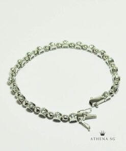 18K WG DIAMOND BRACELET D21-1.00CTS 9.85G