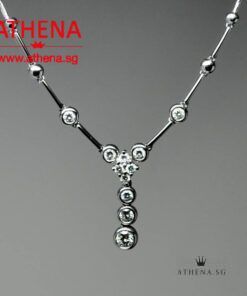 18K WG DIAMOND NECKLACE D11-0.60CTS 7.27G