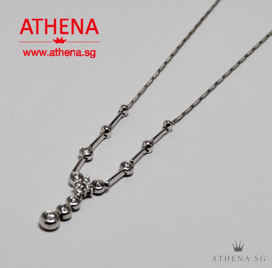 18K WG DIAMOND NECKLACE D11-0.60CTS 7.27G - Image 3
