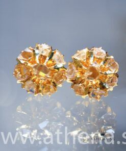 Alternative view of 18K Y/G ANTIQUE DESIGN INTAN EARSTUD 3.77G