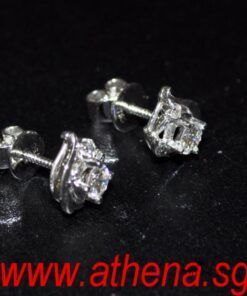 Alternative view of 18K WG DIAMOND EARSTUD D2-0.36CTS 2.15G