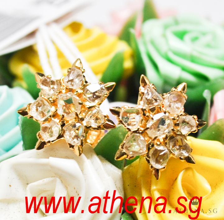 20K YG ANTIQUE DESIGN INTAN EARSTUD 3.00G
