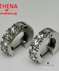 Alternative view of 14K WG DIAMOND EARRING D10-0.65CTS 4.02G