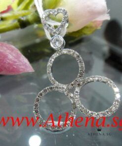 Alternative view of 18K/W DIAMOND PENDANT D1-0.11CTS D73-0.90CTS 2.46G
