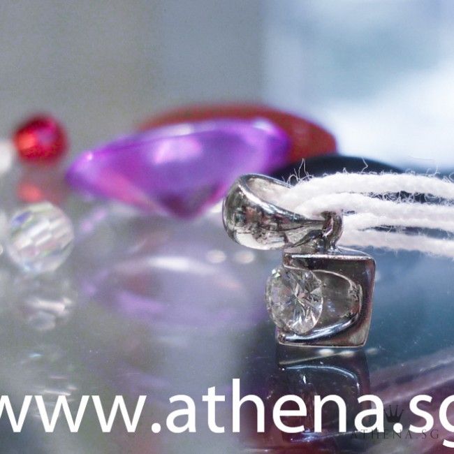 18K W/G DIAMOND PENDANT D1-0.14CT 0.80G - Image 3