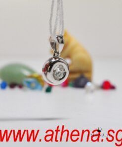 Alternative view of 18K W/G DIAMOND PENDANT D1-0.31CTS 1.28G