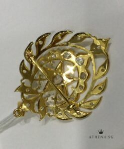 Alternative view of 20K YG ANTIQUE DESIGN INTAN PENDANT/ BROOCH 5.08G