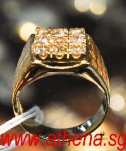 Alternative view of 18K YG DIAMOND RING D9-0.90CTS 8.14G [SIZE 17]
