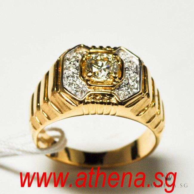 20K YG DIAMOND RING D1-0.50CTS D12-0.30CTS 8.07G (SIZE 18) - Image 2