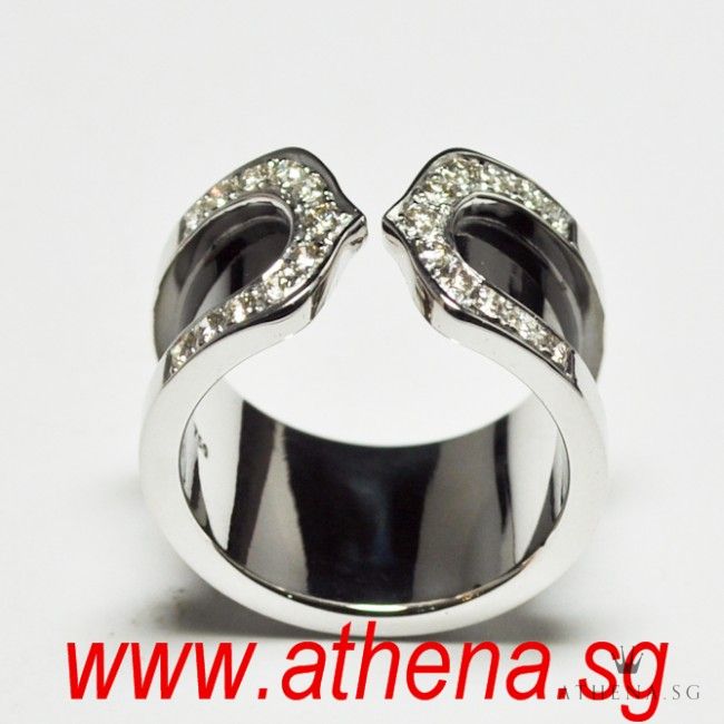 18K WG DIAMOND RING COATED PVD D22-0.55CTS 13.45G