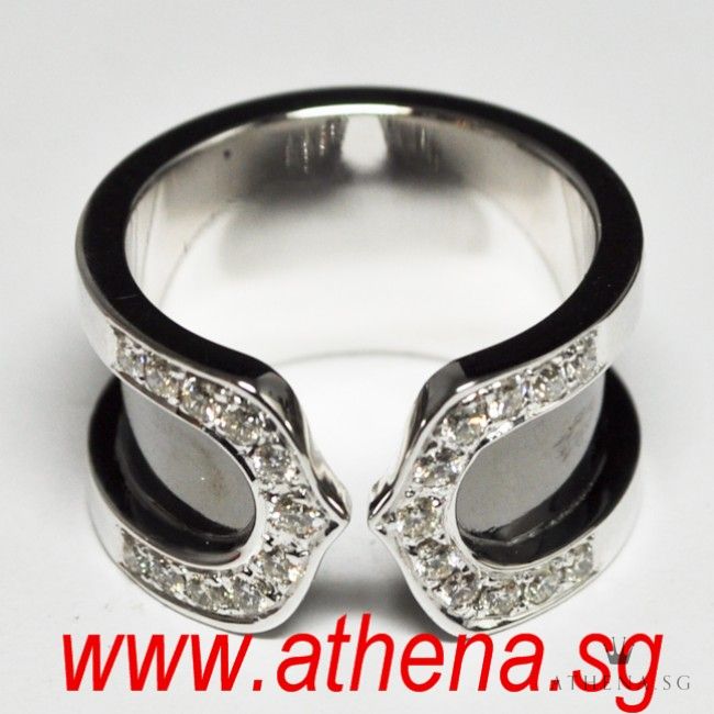 18K WG DIAMOND RING COATED PVD D22-0.55CTS 13.45G - Image 2