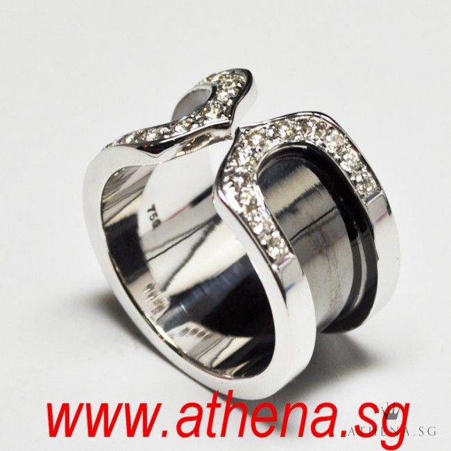 18K WG DIAMOND RING COATED PVD D22-0.55CTS 13.45G - Image 3