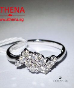 Alternative view of 18K WG FLOWER DESIGN DIAMOND RING D13-0.26CTS 1.72G (SIZE 11)