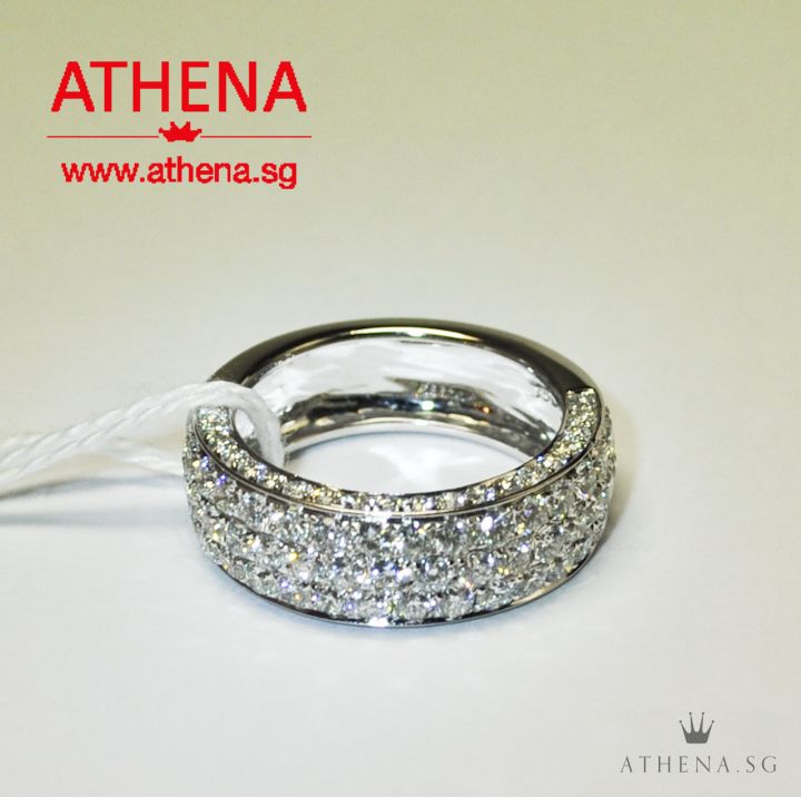 18K WG DIAMOND RING D92-2.00CTS 4.99G (SIZE 13)