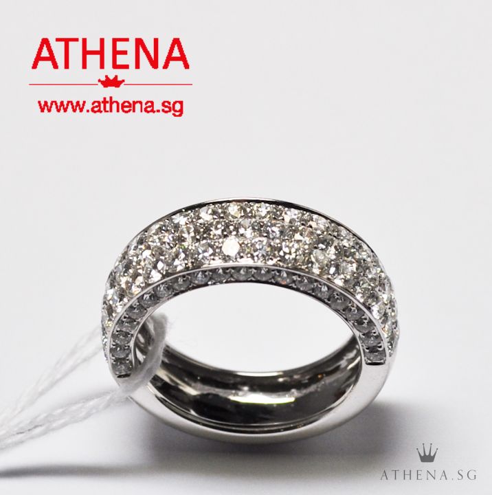 18K WG DIAMOND RING D92-2.00CTS 4.99G (SIZE 13) - Image 2