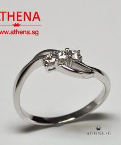 Alternative view of 18K WG DIAMOND RING D3-0.20CTS 2.44G (SIZE 16.5)