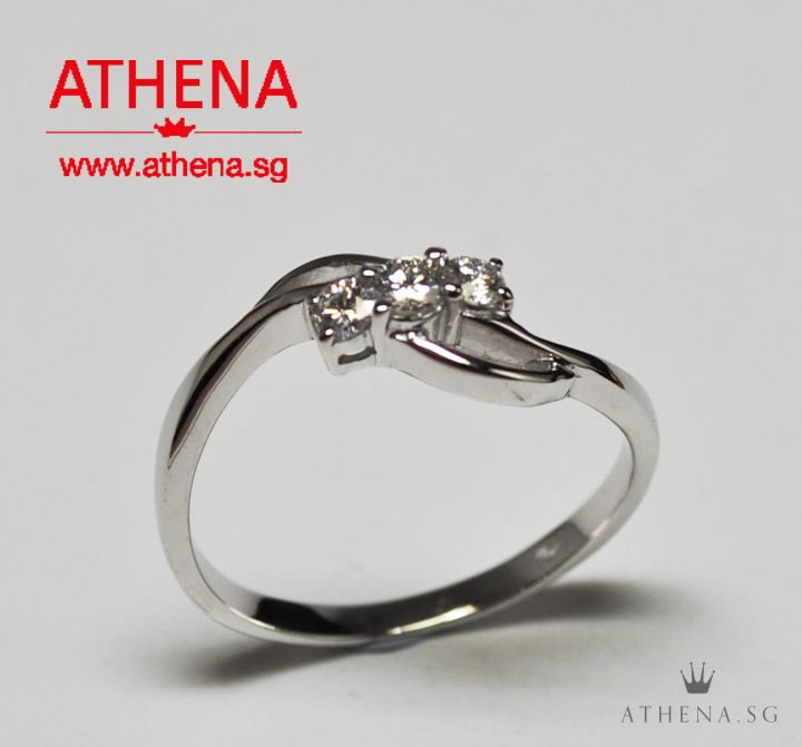 18K WG DIAMOND RING D3-0.20CTS 2.44G (SIZE 16.5) - Image 2