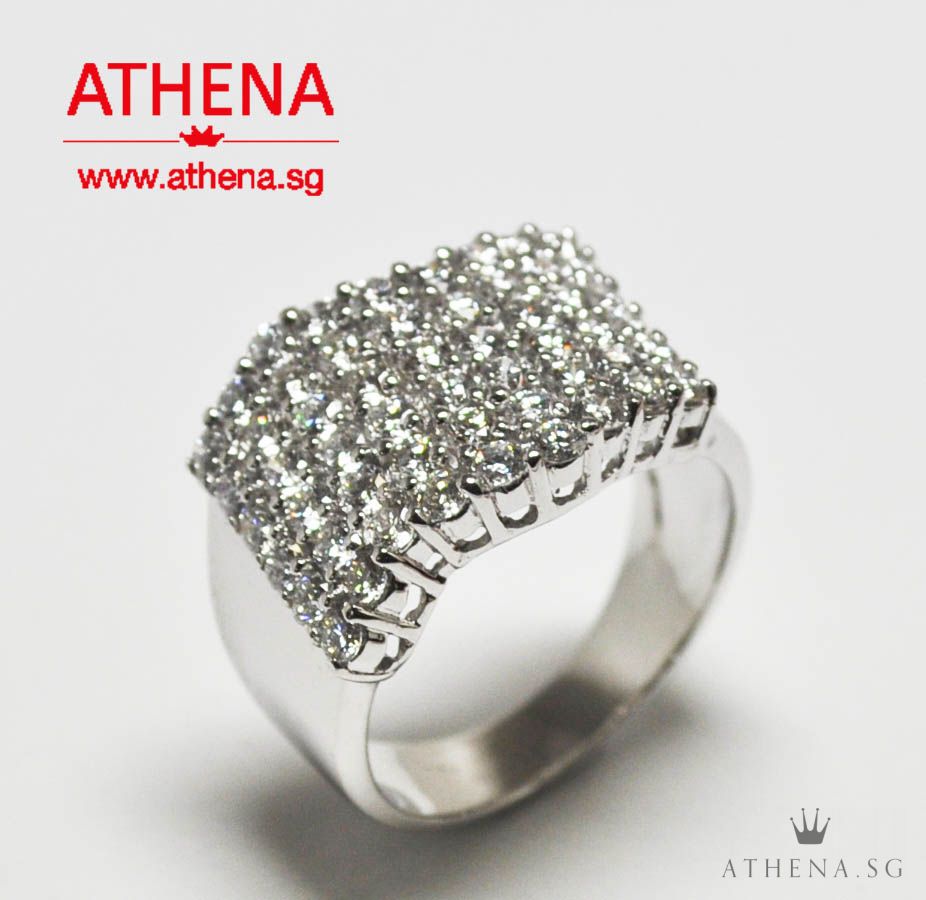 18K WG DIAMOND RING D54-1.40CTS 6.88G (SIZE 12)