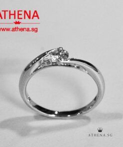 Alternative view of 18K WG DIAMOND RING D1-0.30CTS D2-0.07CTS 3.32G (SIZE 16)