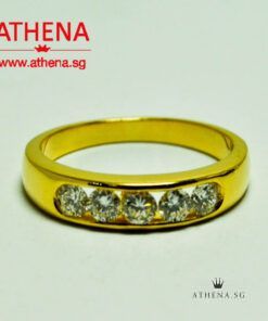Alternative view of 20K YG DIAMOND RING D5-0.40CTS 4.59G (SIZE 13.5)
