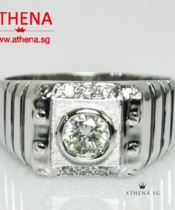 Alternative view of 18K WG DIAMOND RING D1-0.40CTS D6-0.09CTS 7.98G [SIZE 19]