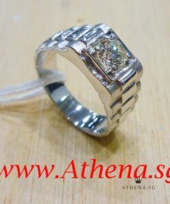 Alternative view of 18KW DIAMOND RING D1-0.51CTS 6.62G (SIZE 15)