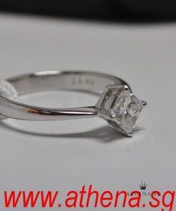Alternative view of 18K W/G PRINCESS DIAMOND RING PD1-0.35CTS 1.87G [SIZE 10.5]