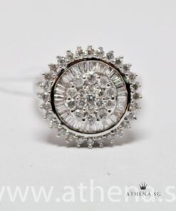 Alternative view of 18K W/G DIAMOND RING D46-0.80CTS TD43-0.90CTS 7.31G (SIZE 17)