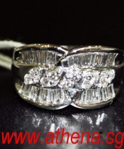 Alternative view of 18K WG DIAMOND RING D10-0.20G TD30-0.90CTS 6.81G [SIZE 12] [NETT $1,688.00]