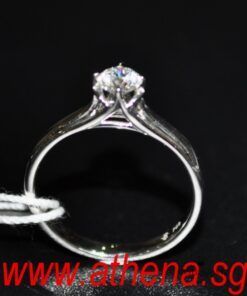 Alternative view of 18K WG DIAMOND RING D1-0.30CTS E/VS2 2.56G [SIZE 11] [WITH GIA CERT]