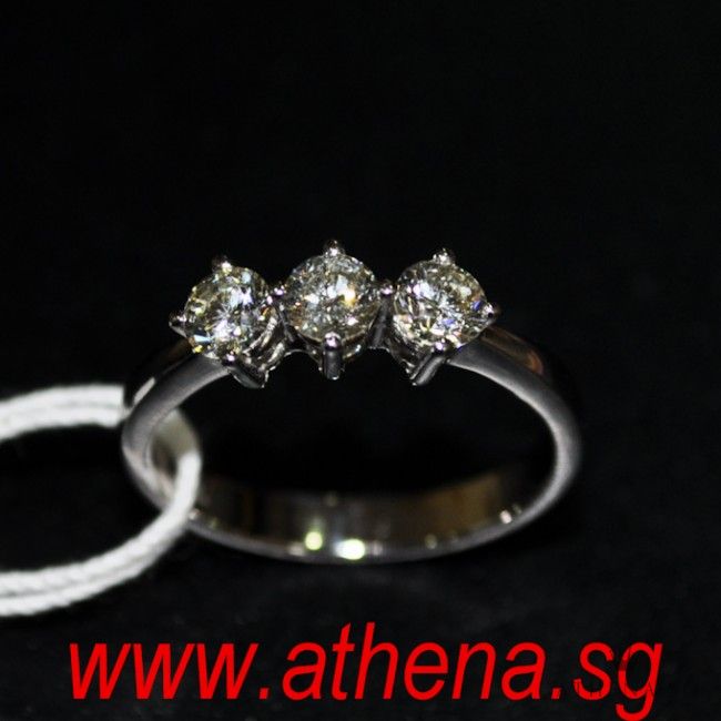 18K WG DIAMOND RING D3-0.60CTS 2.77G
